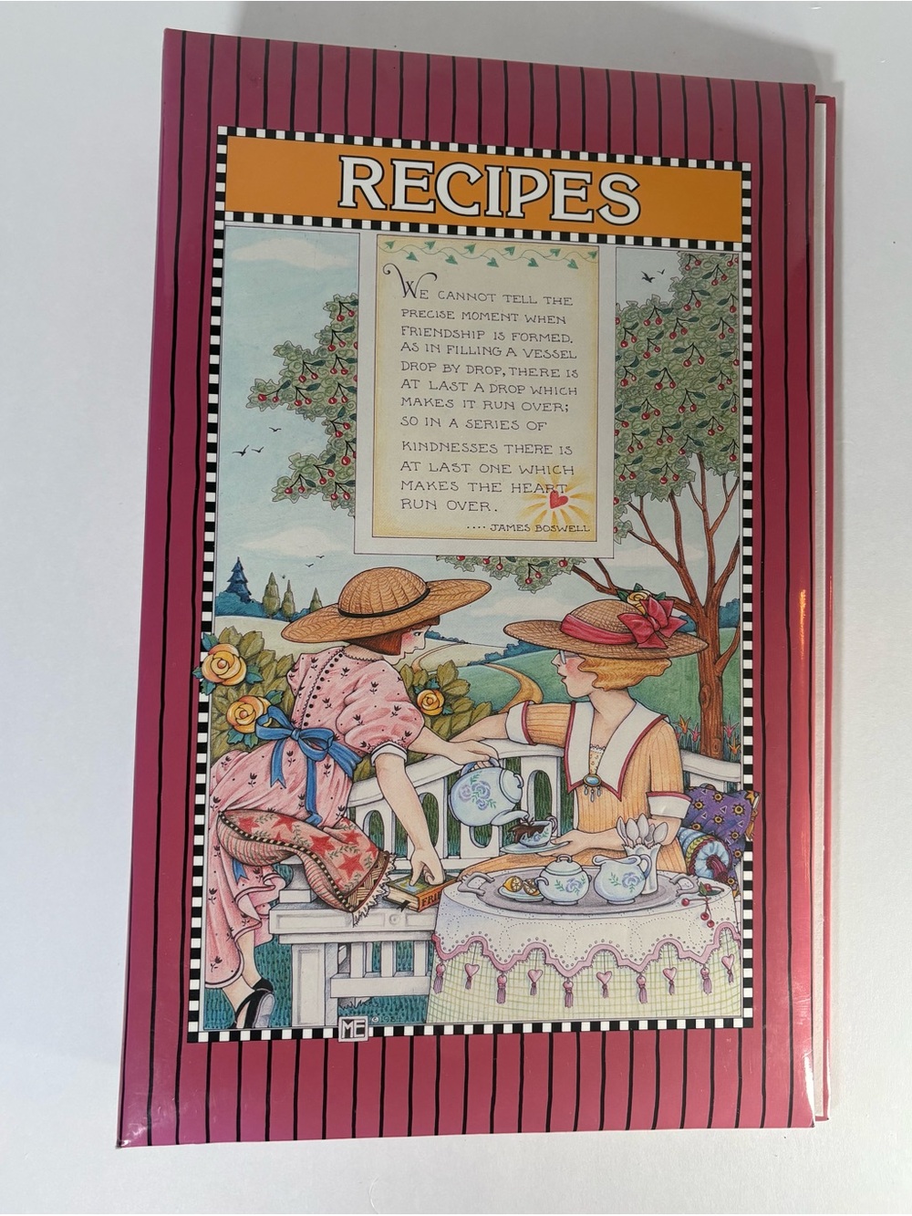 Vintage Mary Engelbreit Recipe Binder Autumn Rose Webway 3-Ring Organizer